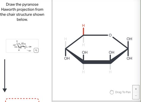 Solved Draw The Pyranose Haworth Projection From The Chair Chegg