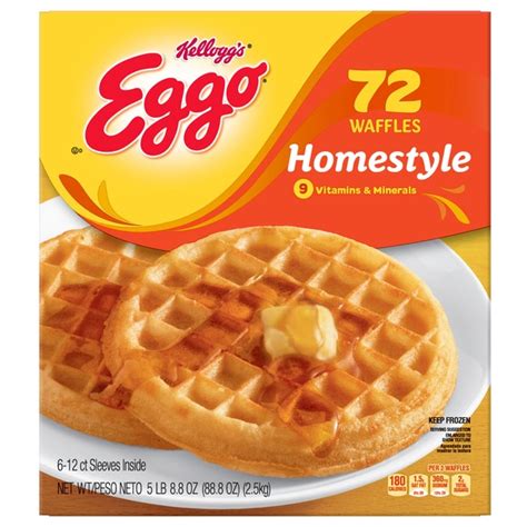 Kellogg S Eggo Frozen Waffles Homestyle 88 8 Oz From Costco Instacart