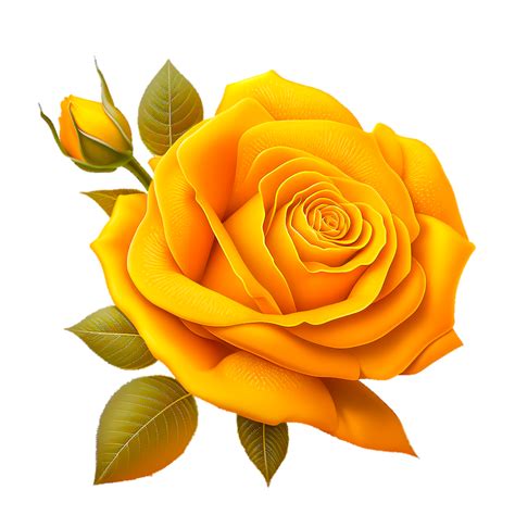 Yellow Rose Flower Illustration 23338748 Png