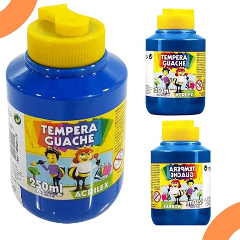 Tinta Guache Acrilex 250ML Shopee Brasil