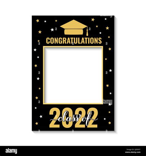 Class Of Photo Booth Frame Isolated On White Graduation Party