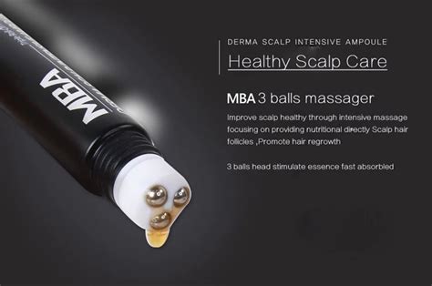 Mba Hair Growth Serum Derma Scalp Intensive Ampoule Triple Roll Massager Fast Regrow Hair Line