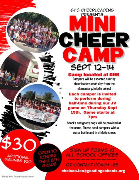 Mini Cheer Camp Registration — Gooding School District