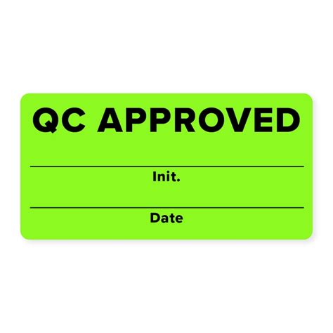 Quality Control Approved Labels Qc Approved Stickers