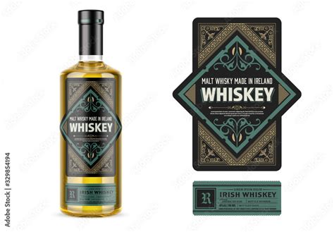 Vintage Whiskey Label Packaging Layout Stock Template Adobe Stock