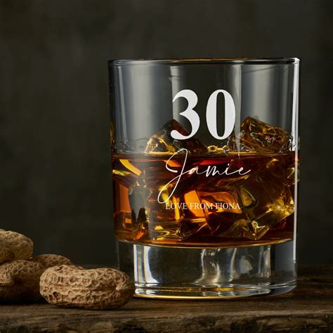 Engraved Personalised 30th Birthday Whiskey Glass T Boxed Etsy Uk