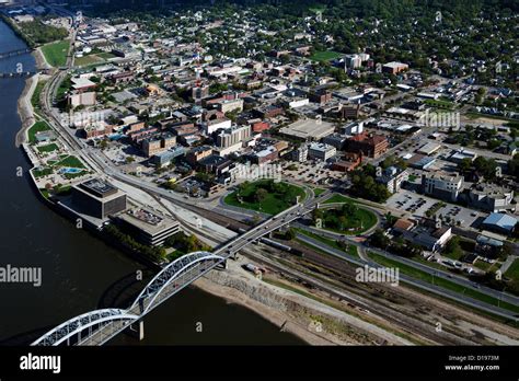 Aerial Photograph Of Rock Island Illinois Stock Photo Alamy