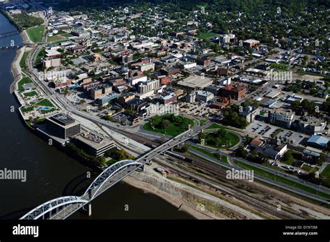 aerial photograph of Rock Island, Illinois Stock Photo - Alamy