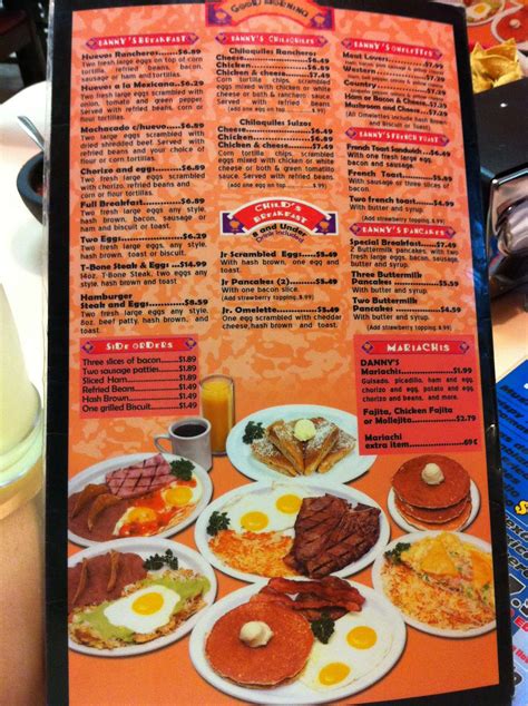 Menu at Danny's Restaurant, Laredo, San Bernardo Ave