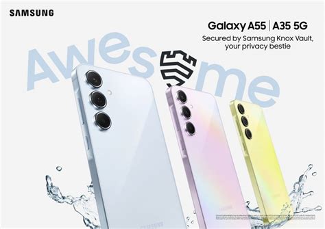 Samsung Galaxy A55 5g And Galaxy A35 5g Awesome Innovations And Security Engineered For