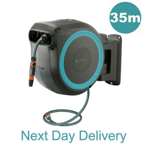 Gardena Wall Mounted 35m Hose Reel With Auto Rewind Roll Up Hosepipe New 4078500052061 Ebay