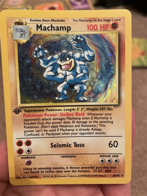 Machamp Base Set 1st Edition 8102 Holo Value 099 41187 Mavin