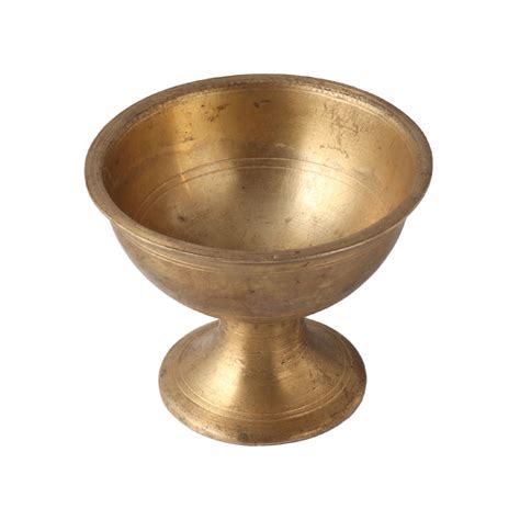 Golden Brass Cup With Circular Base