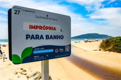 Praias de SC estão quase metade dos pontos impróprios para banho