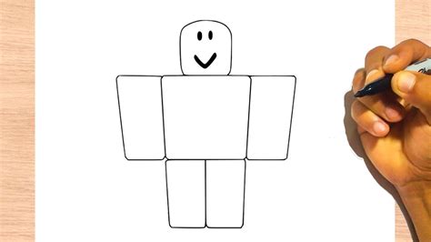 How To Draw A Roblox Noob Easy Drawing Step By Step Youtube