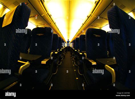 easyjet cabin aircraft airplane aeroplane plane interior inside colour color horizontal travel ...