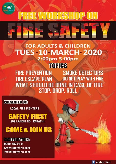 Design A Flyer On Fire Safety Awareness Program Fire Safety Free Fire Safety Awareness Fire