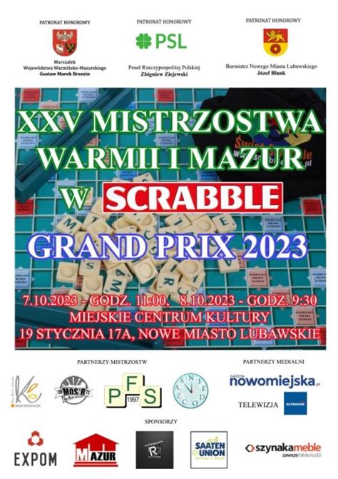 Polska Federacja Scrabble XXV Mistrzostwa Warmii I Mazur W Scrabble