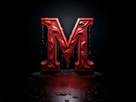 Premium Photo Letter M In Red Capital Alphabet Letter M