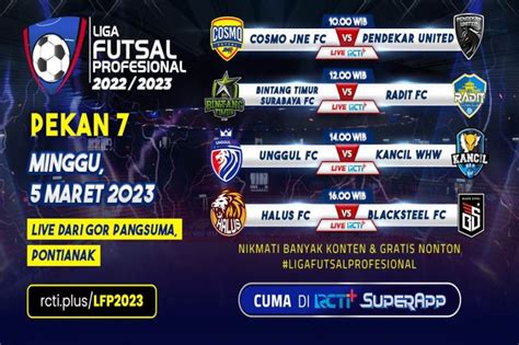 Live Di Rcti Plus Pekan Ke Liga Futsal Profesional Tekad