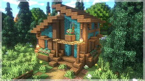 The Perfect Minecraft Starter Cabin Green House In 2024 Minecraft