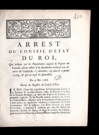 Arrest Du Conseil D E Tat Du Roi Qui Ordonne Que Les Proprie Taires