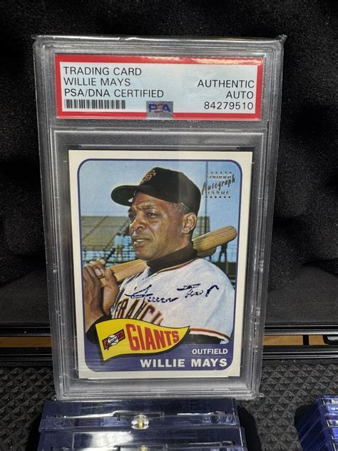 Willie Mays Topps Commemorative Set Auto Psa Authentic Rare