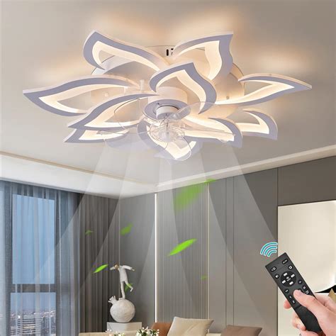 Amazon Modern Ceiling Fans With Lights Flush Mount Ceiling Fan