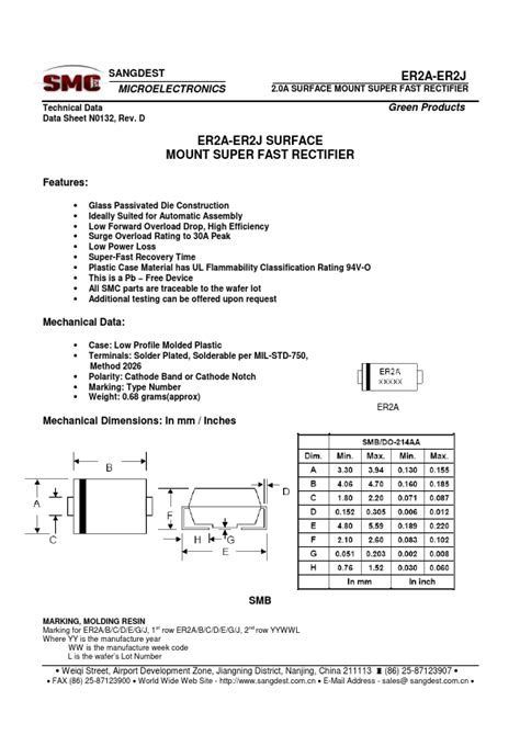 Er C Data Sheet Sangdest Microelectronics