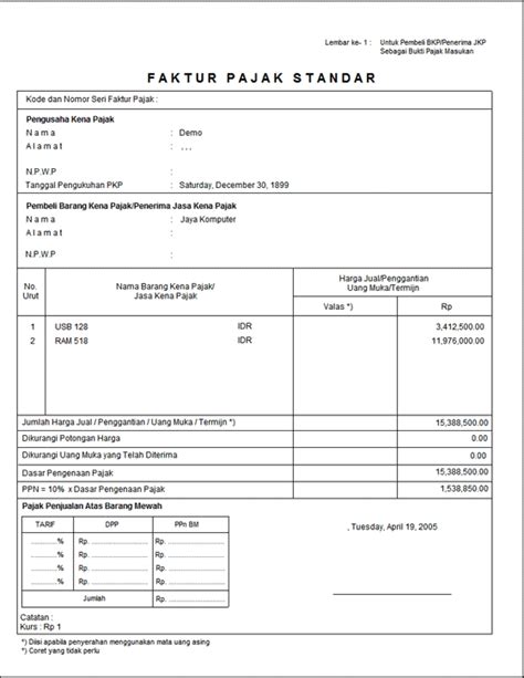 Mengenal Faktur Pajak Standar Dan Cara Mengisinya OnlinePajak