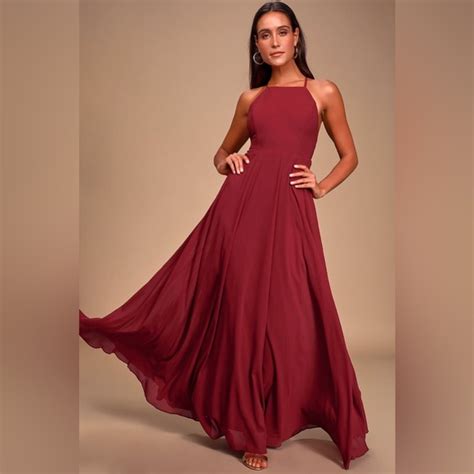 Lulus Dresses Lulus Mythical Kind Of Love Burgundy Maxi Dress