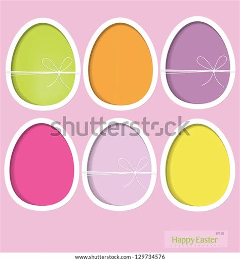 Easter Eggs Happy Easter Card Vector Stock Vector Royalty Free