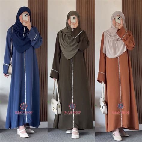 Jual Abaya Hitam Turkey Gamis Syari Muslimah Busui Bahan Fursan Saudi