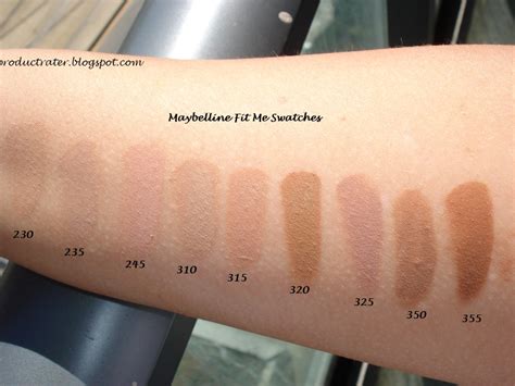 Maybelline Fit Me Foundation Swatches Homecare24