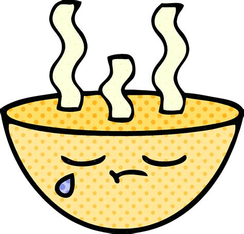 Comic Book Style Cartoon Bowl Of Hot Soup Vector Art At Vecteezy