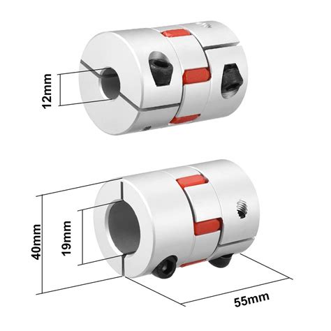 Acoplamiento De Eje De Mm A Mm Bore L X D Flexible Acoplador