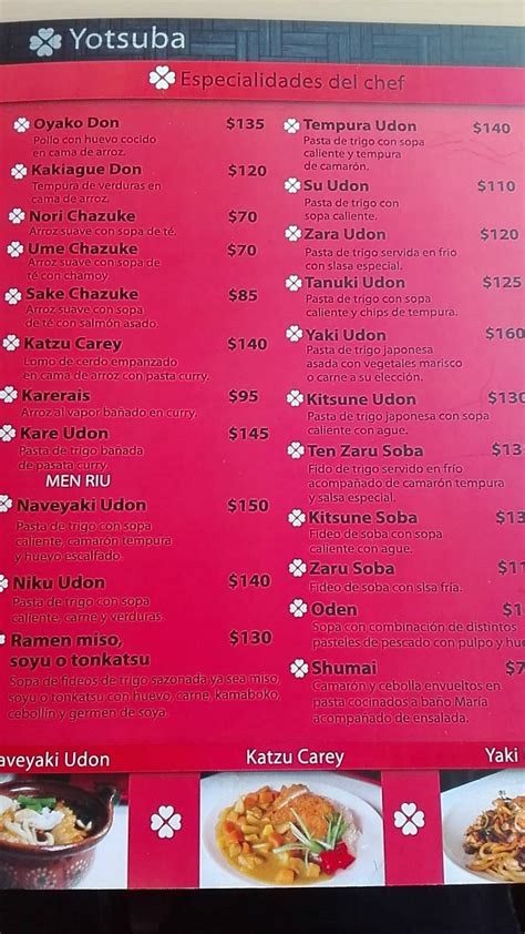 Total 90 Imagen Yotsuba Sushi Menu Viaterra Mx