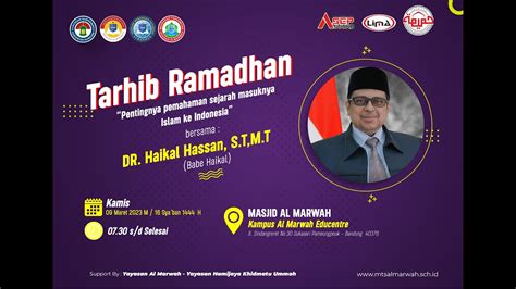 Kajian Ustadz Dr Haikal Hassan St Mt Sejarah Masuknya Islam Di