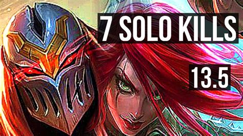 ZED Vs KATARINA MID 11 0 5 7 Solo Kills Legendary 500 Games