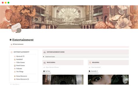 Media Tracker Movies Tv Books Games Notion Template
