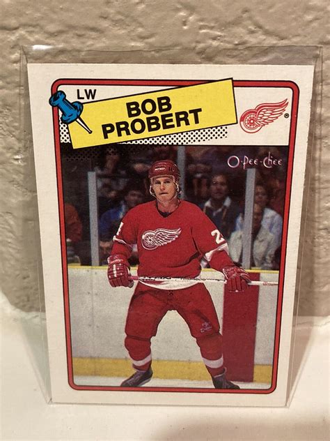 Opc O Pee Chee Bob Probert Rookie Card Rc Detroit Red