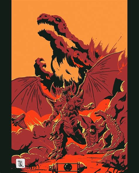 Godzilla Vs Destoroyah Movie Fan Poster Design Godzillamovie