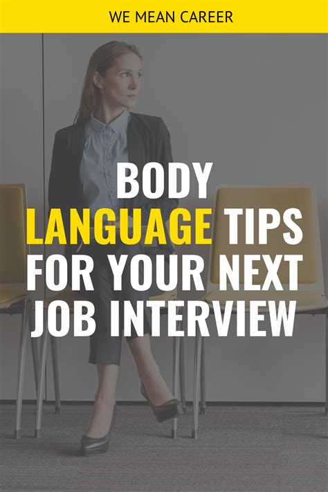 Body Language Tips For An Interview Job Interview Job Search