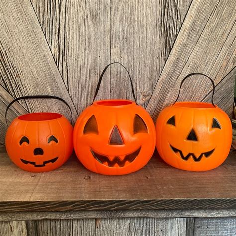 Halloween Pail Basket Etsy