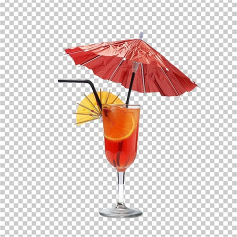 Premium PSD Cocktail Umbrella Isolated On White Background