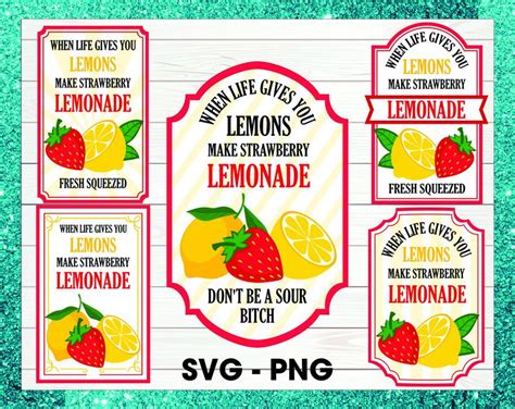 1 Bundle When Life Gives You Lemons Vodka Strawberries Png When Life