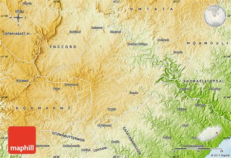 Physical Map of DUTYWA/IDUUYWA