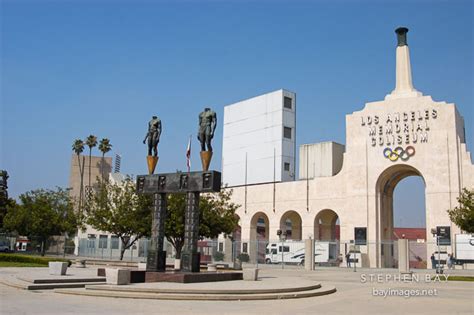 Photo Los Angeles Memorial Coliseum And Olympic Gateway By Robert