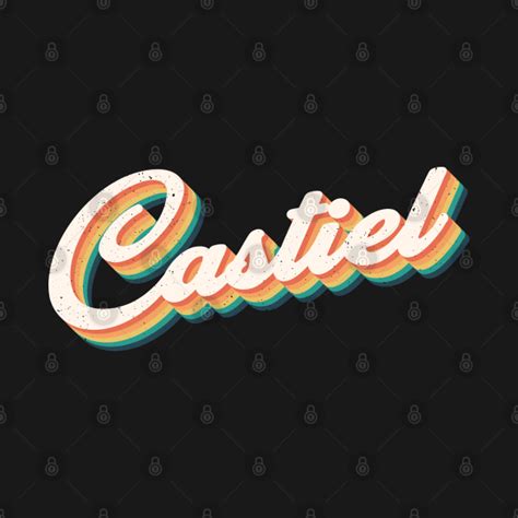 Hello My Name Is Castiel Retro Name Tag Distressed Castiel Name Retro