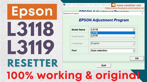 Epson L L Resetter Epson Adjustment Program Waste Inkpad